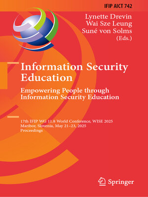cover image of Information Security Education. Empowering People Through Information Security Education